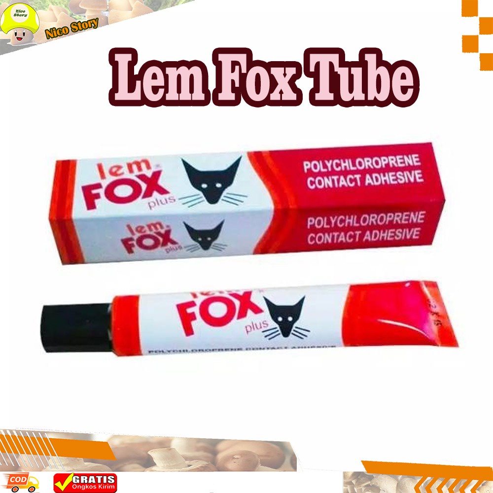 (NCS) DIJAMIN MURAH LEM FOX PLUS KUNING TUBE 20 GRAM