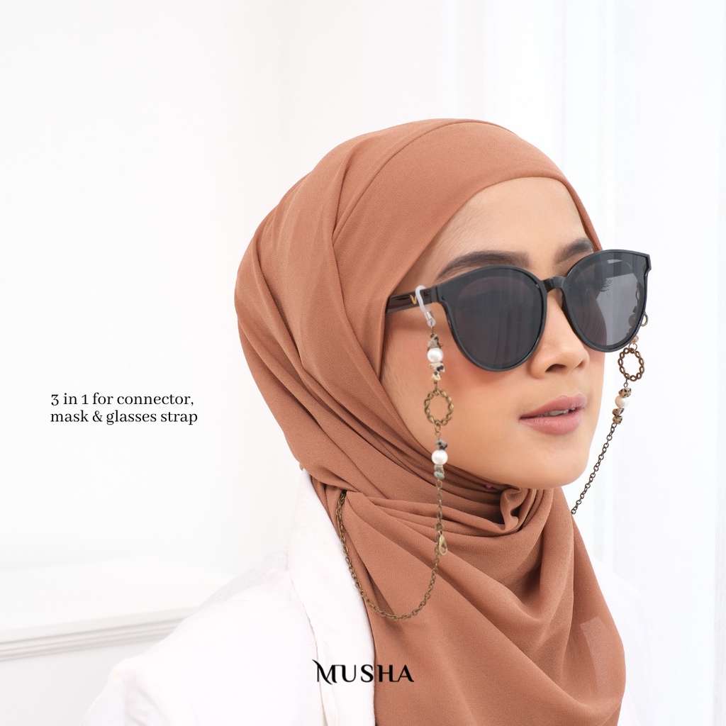 Musha 3in1 Strap &amp; Connector - ELLE | Strap Masker / Konektor Masker / Tali Masker / Strap Mask