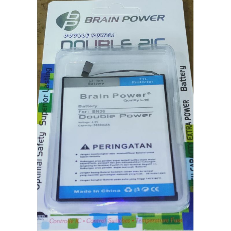 Battery batre Xiaomi BN 36 - Mi 6X - A2 Brain power