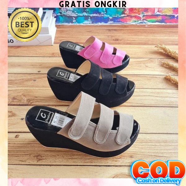 Wedges Wanita Terbaru 2023 Sendal Wejes Ibu Ibu Kondangan Wajes Perempuan Dewasa Sendal Widges Pesta