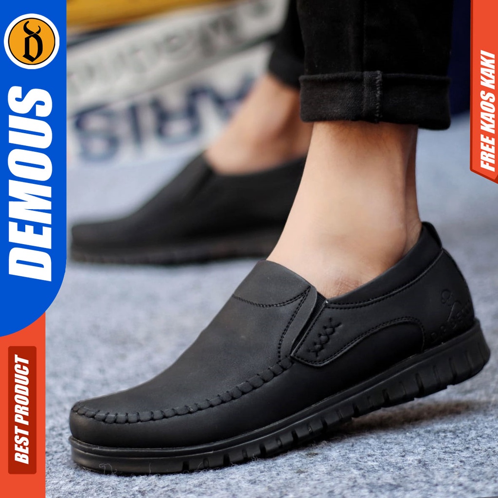 DEMOUS BLEND Sepatu Kasual Slip On Pria Casual Kerja