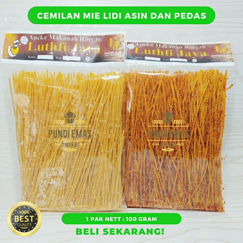 

LIDI LIDIAN 100GR / MIE LIDI PEDAS MURAH / LIDI PEDAS ASIN / MIE LIDI KEMASAN BOX / MI BITING BITINGAN PEDAS