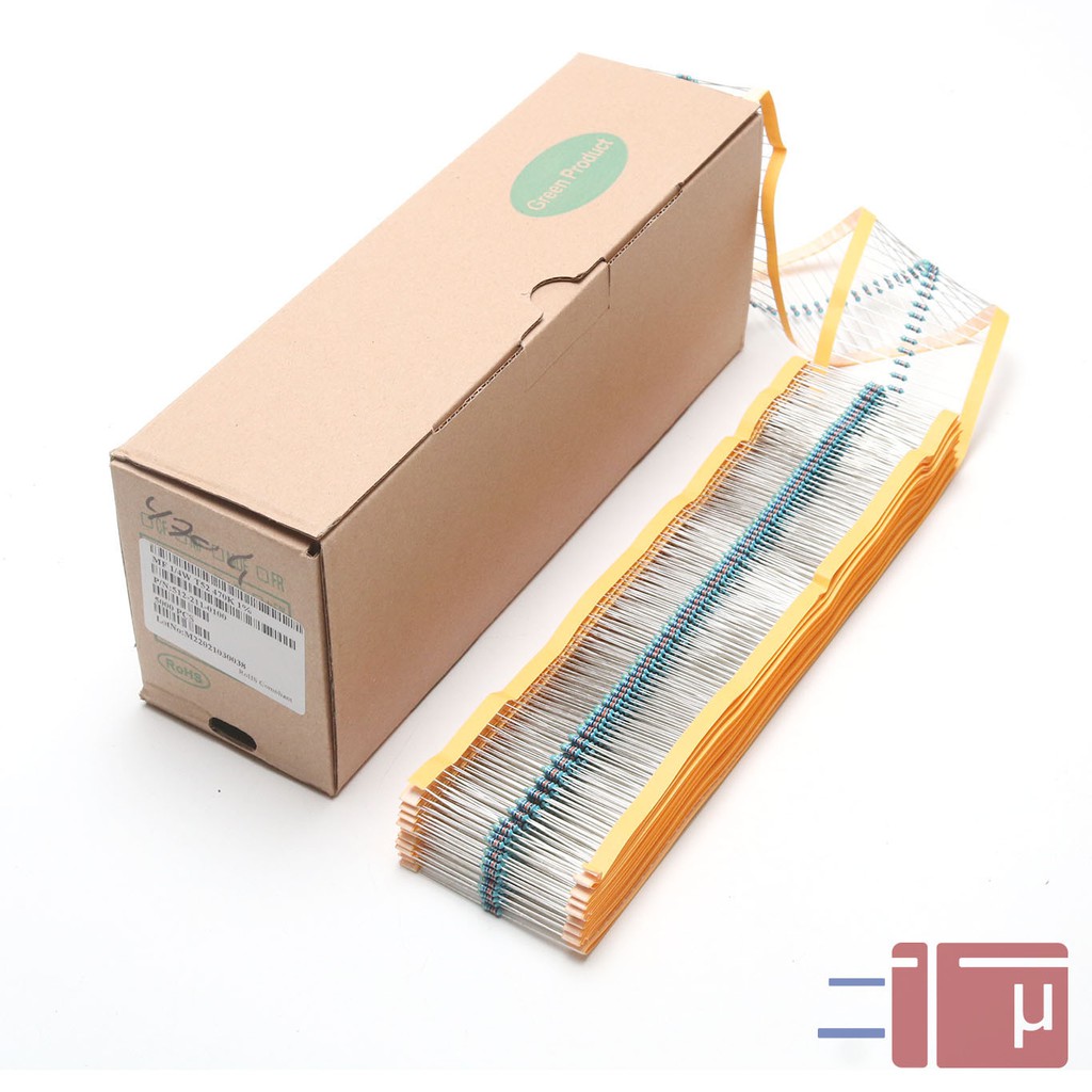 x10 Resistor 470K 1/4W Metal Film 1% Taiwan Kaki Tembaga