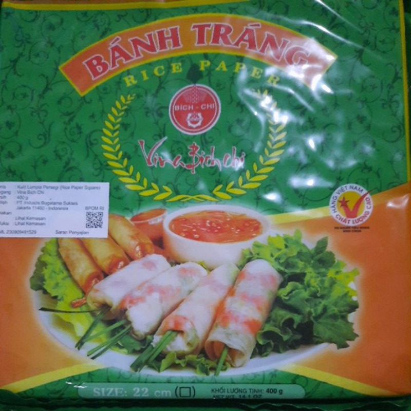 Rice paper kulit lumpia spring roll vietnam 22cm BANH TRANG rice paper java super food HALAL lumpia vietnam ecer isi 10 lembar