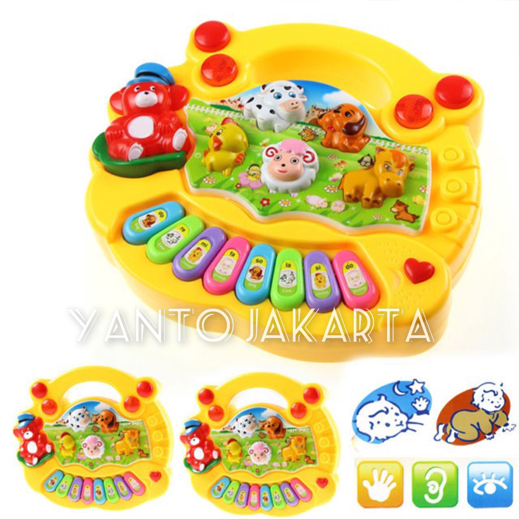 MAINAN ANAK BAYI ANIMAL FARM MUSIK PIANO