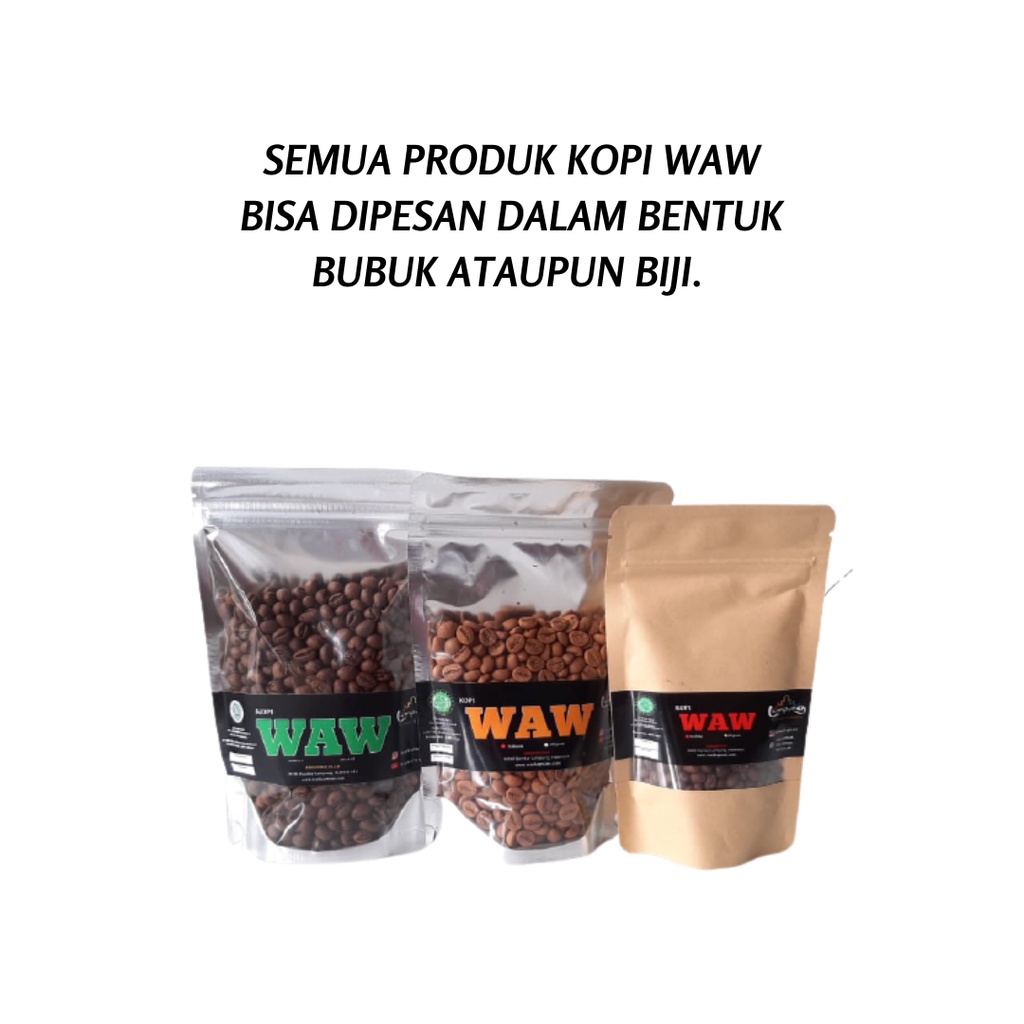 

Kopi Robusta - KOPI WAW HIJAU -200gr - WARKOP WAW