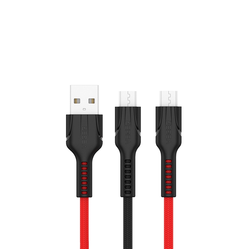 VEGER Durable Kabel Data Cable USB MICRO VP-14 Quick charge Fast Charging High Speed 1000mm