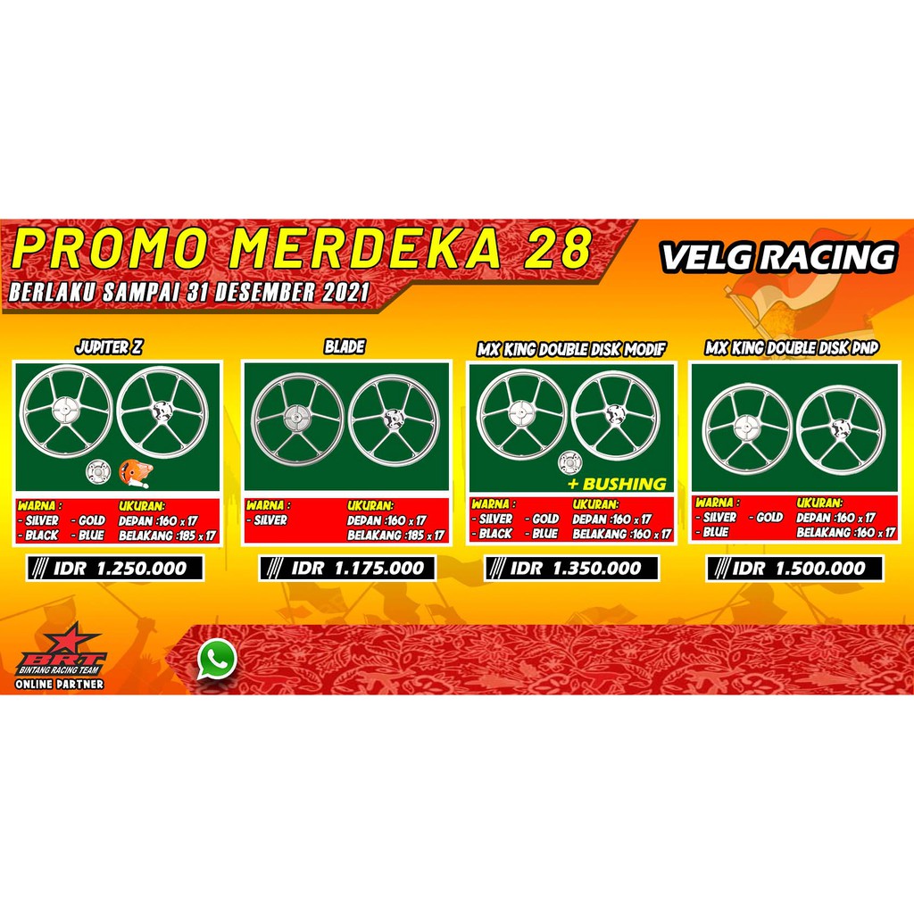 VELG RACING BRT MX KING (DOUBLE DISK MODIF)
