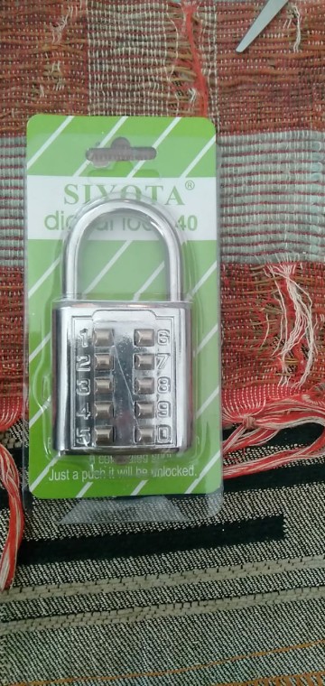 40mm Anti Maling Gembok Besi Silver Pin Digital Nomor Anti Maling 40mm 10 Digit Serbaguna Original