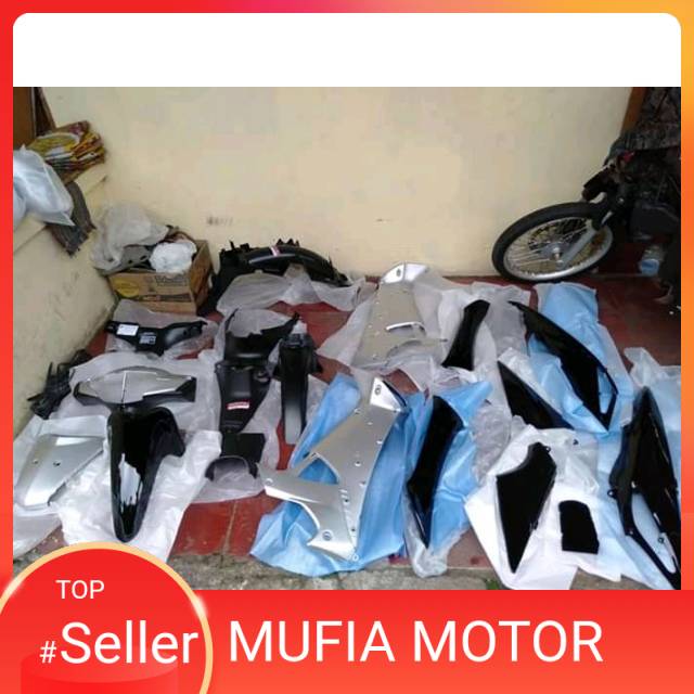 Full body supra x 125 lama-old silver hitam