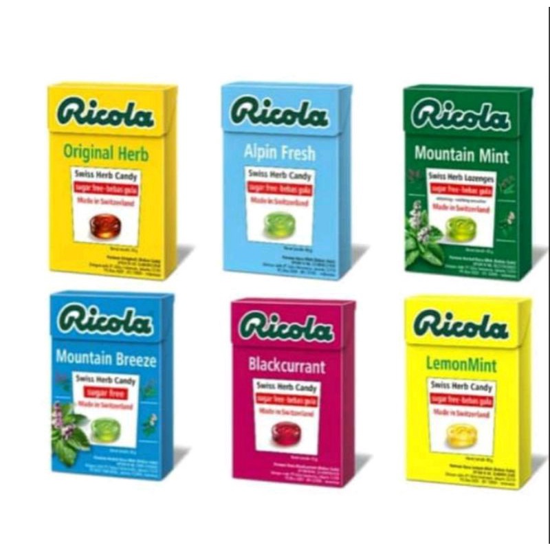 

Permen Ricola Sugar Free 40g Alpine Glacier Fresh Mint Original Herb Lemon Mint Lemonmint Permen Bebas Gula