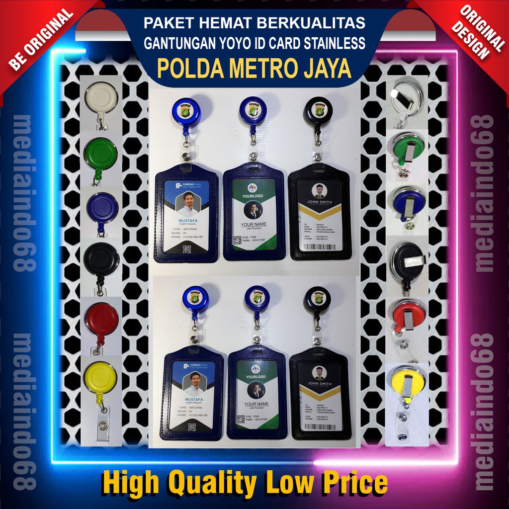 

YOYO ID CARD PUTAR+LOGO POLDA METRO JAYA (Paket Lengkap)