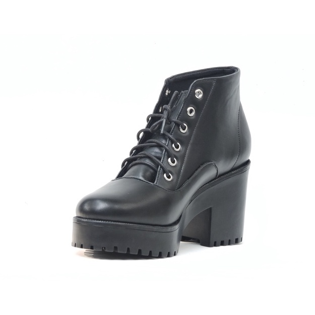 Workswell Sepatu Boot Fashion dengan tali Kode ROLL-3 Hitam Doff