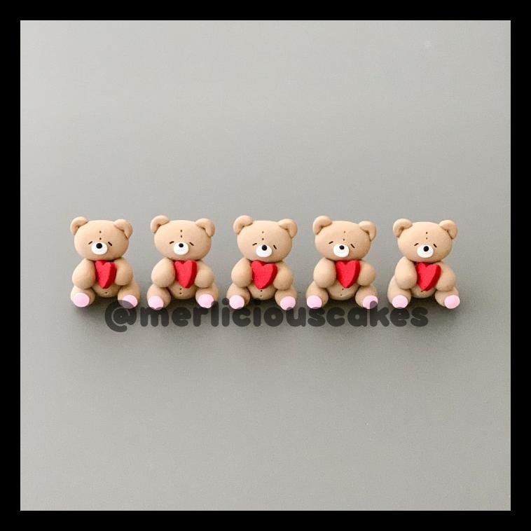 

TERMURAH TEDDY BEAR FIGURINE FIGURIN GUMPASTE KARAKTER CAKE KUE TOPPER !!!!!