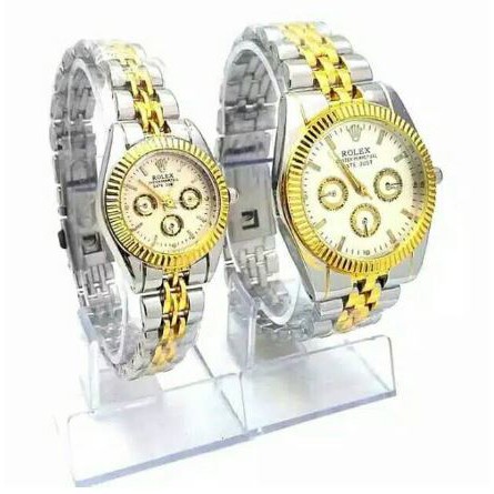 Flash Sale Jam Tangan Couple Murah RLX Rantai Crono Hiasan