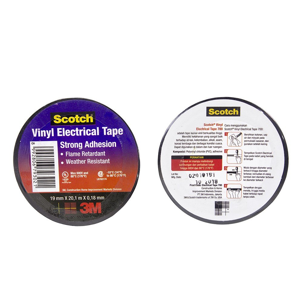 ISOLASI LISTRIK 3M / ELECTRICAL TAPE BERKUALITAS 700 SCOTCH TAPE