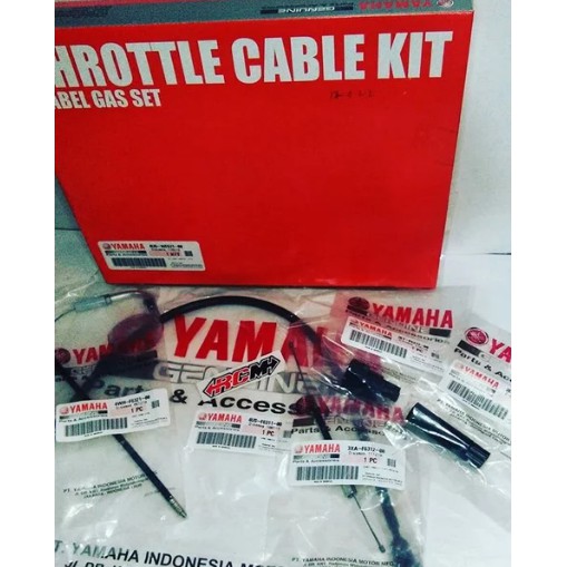 THROTTLE CABLE KIT KABEL GAS KIT SET DENGAN KABEL POMPA OLI FIZR F1ZR FIZ-R ORI YAMAHA 4US-WF631-00