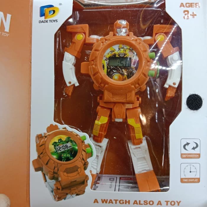 Jam Tangan Anak Pria Robot 01 Orange Army