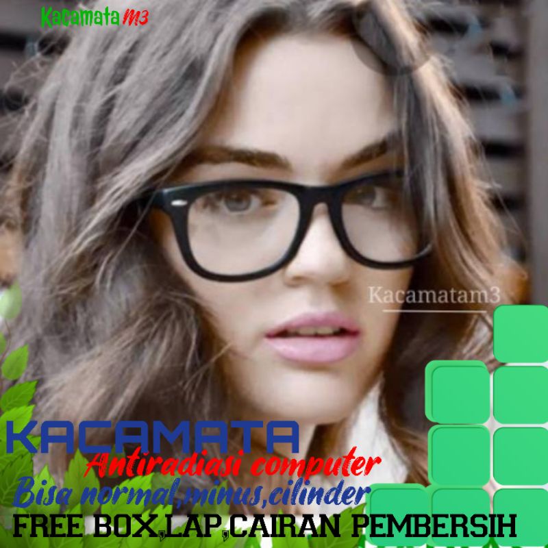 kacamata lensa antiradiasi computer tv hp laptop bisa normal minus plus cilinder tergantung permintaan sampai minus 5 cyl 2 harga masih sama tulis saja pesanan kaka di catatan saat order y free box lap cairan pembersih kacamata