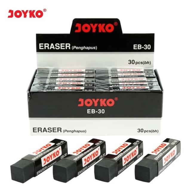 

Penghapus Pensil Joyko EB 30 1 Pax isi 30 Pcs Hitam