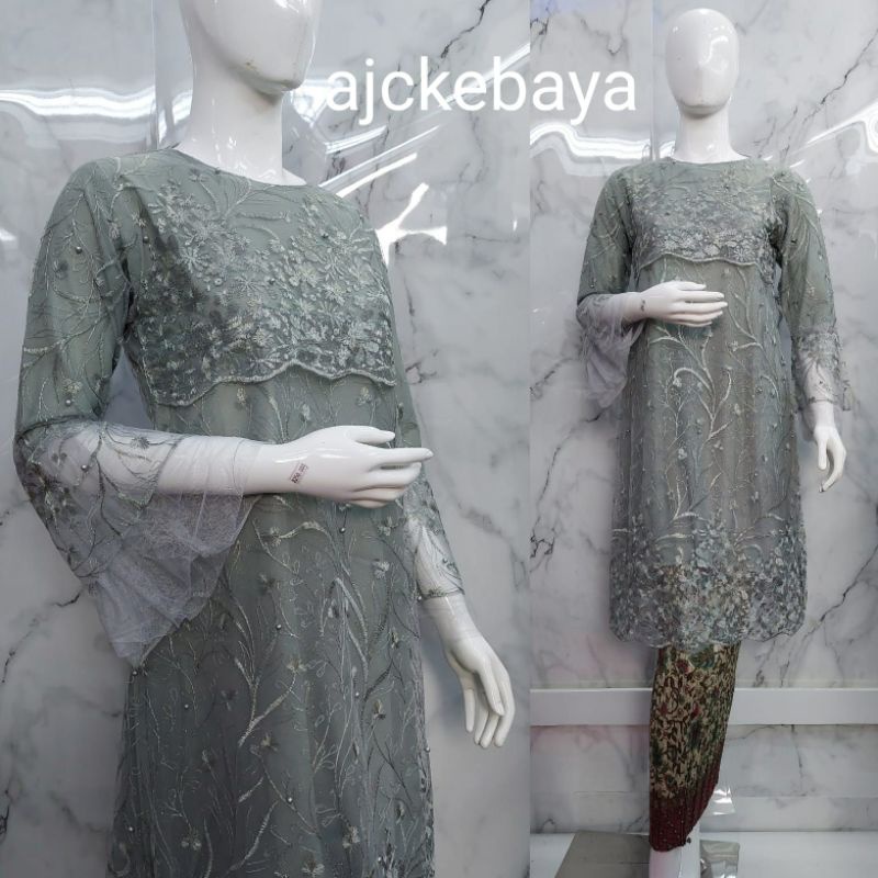 kebaya tunik tille Andin /kebaya terbaru/kebaya modren/kebaya pesta /kebaya seragam pesta