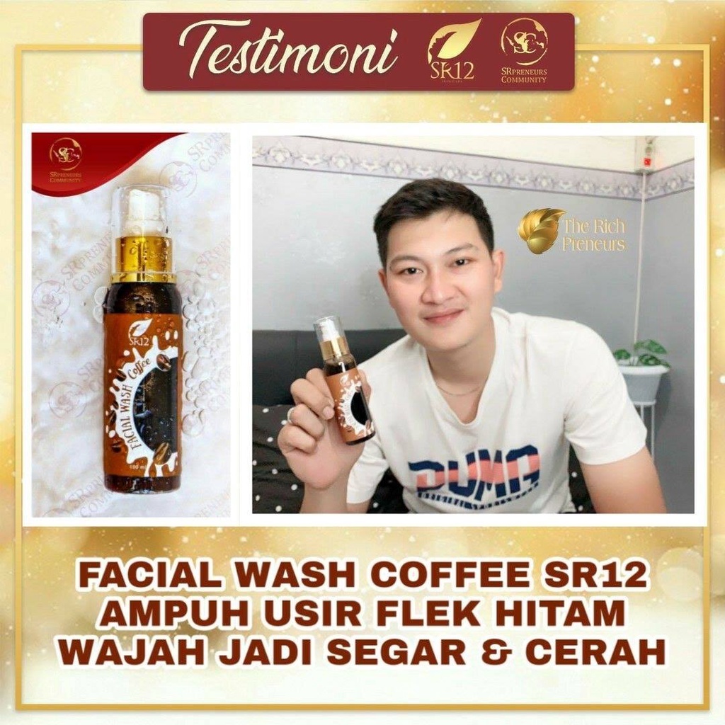 Facial Wash SR12 | Facial Wash Coffee SR12 &amp; Facial Wash Green Tea SR12 | Sabun Wajah SR12 Skincare