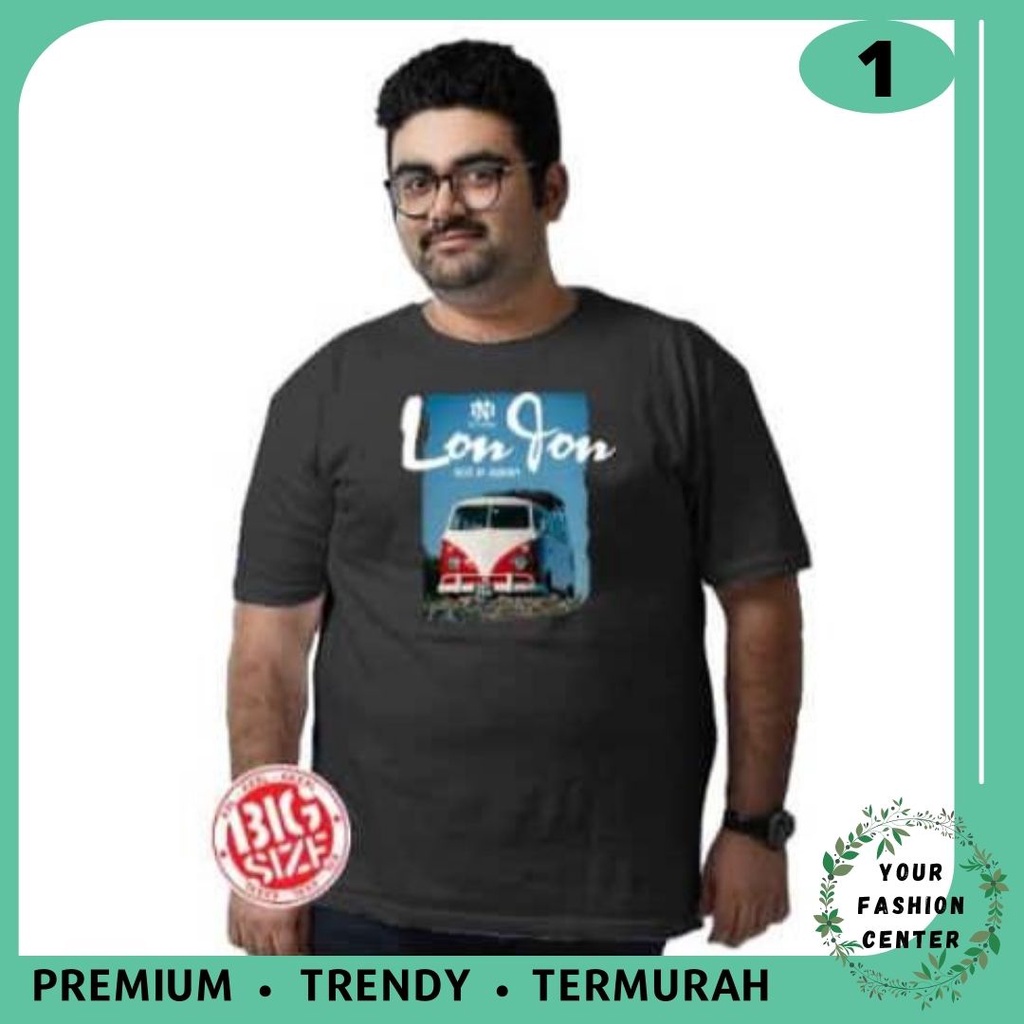BAJU PRIA UKURAN BESAR JUMBO / KAOS PRIA UKURAN JUMBO PREMIUM PKA 19
