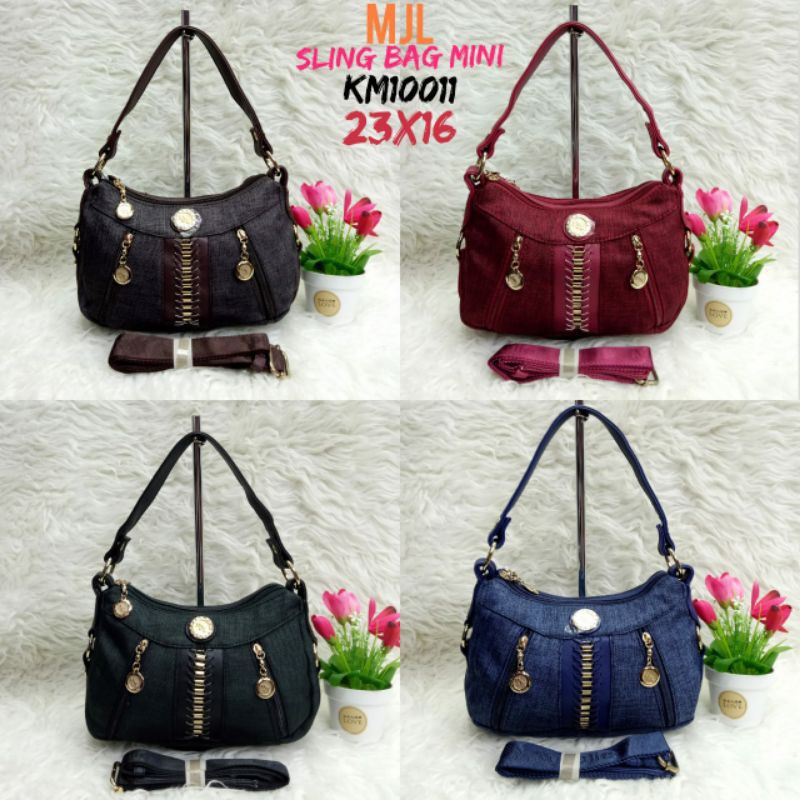 Tas selempang mini MJL kanvas tas sling bag mai jie lie tas import