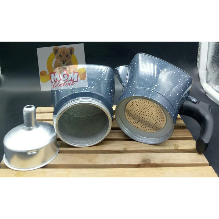 Moka Pot Alumunium Burik Square 3Cup - Espresso Maker 3Cups segi4 2353