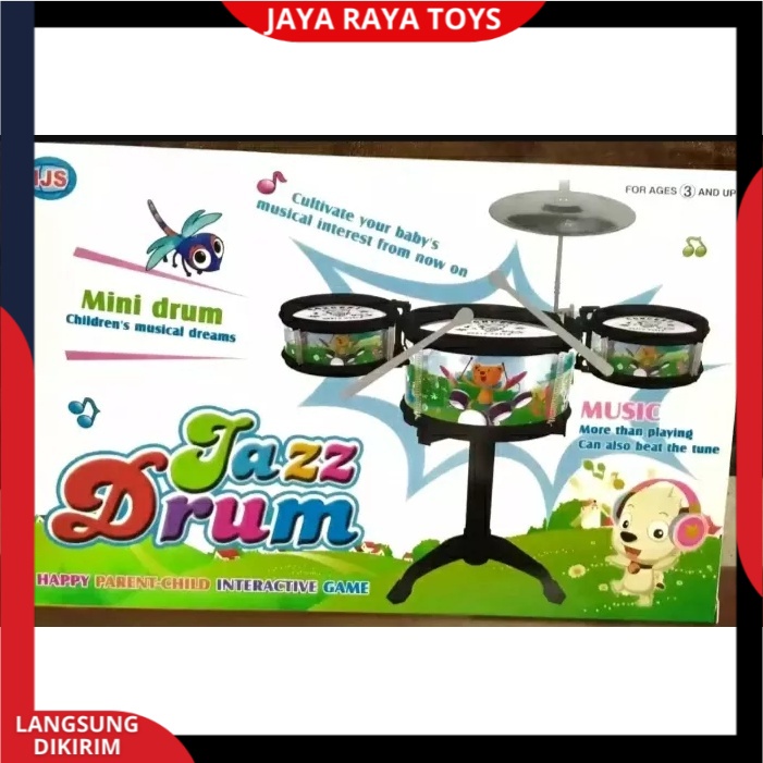 Mainan Edukasi Alat Music Anak Drum / Dram Mini Jazz set | Dram Kecil Set | Gendang Mainan Anak new