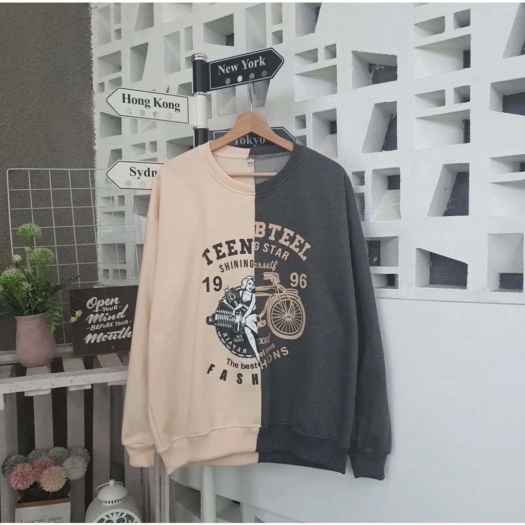 [COD] Sweater Oversize Wanita Teen XXL LD 130