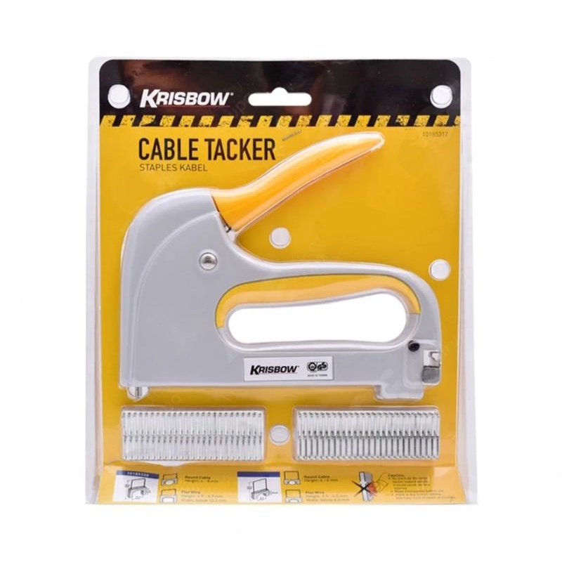 

krisbow stapler cable tacker / staples tembak - Putih A5317
