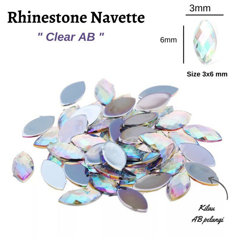 50pcs Rhinestone oval kilau AB, Nevitte Kuku Palsu, Horse eye, Gemstone Lancip, Manik manik Nailart