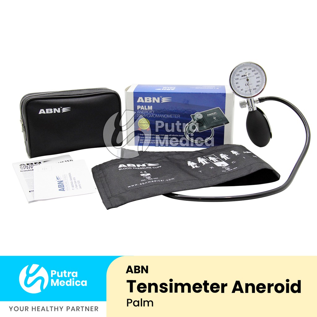 ABN Tensimeter Aneroid Palm 1 Selang / Tensi Jarum / Alat Ukur Tekanan Darah