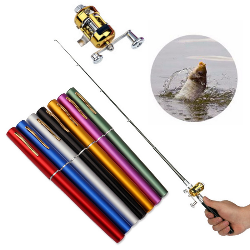 [Bayar Di Tempat] 100CM Set Mini Pen Fishing Rod Pen Joran Pancing Outdoor Joran Fishing Peralatan