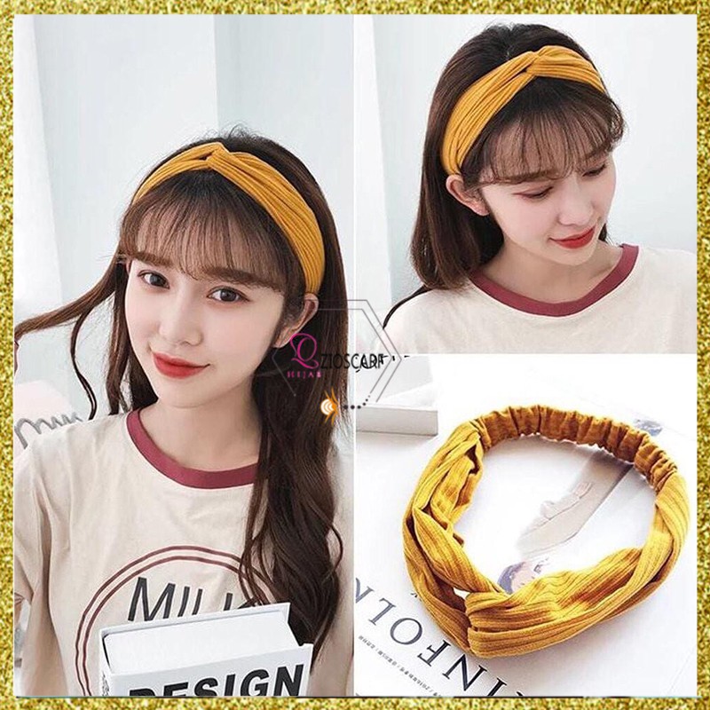 Bando rambut H49 ala Jepit Korea Bandana Rajut Aksesoris Wanita Karet Bando rambut MX1034