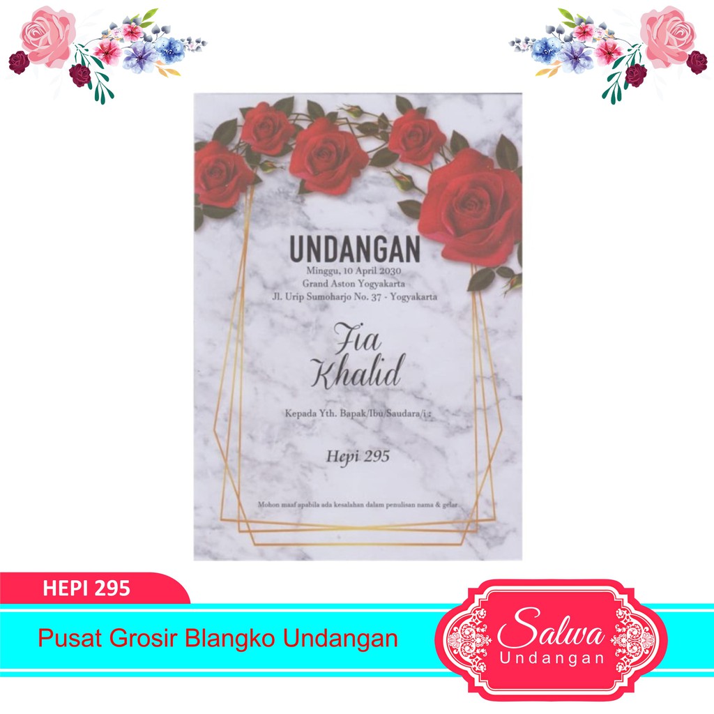 Blangko Undangan Hepi 295 Harga Murah