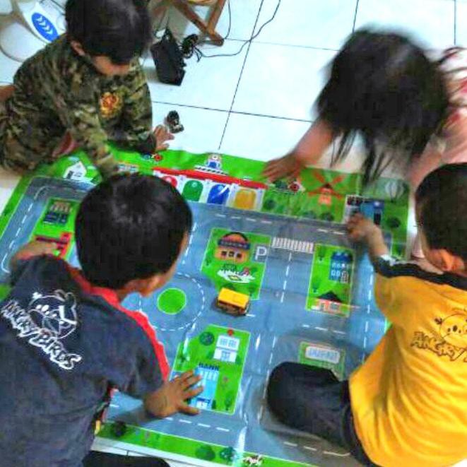 Playmap Mainan Tayo Lengkap + Jalanan + Jembatan 