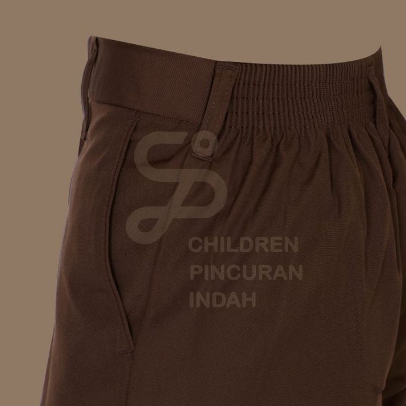 Celana Panjang Karet Coklat SD Merek Children Pincuran Indah