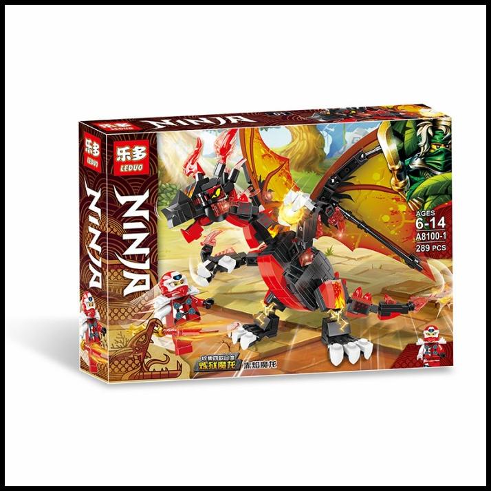 Bricks Lego Ninjago Naga Dragon Sayap + Minifigure Ninja Besar A8100-1