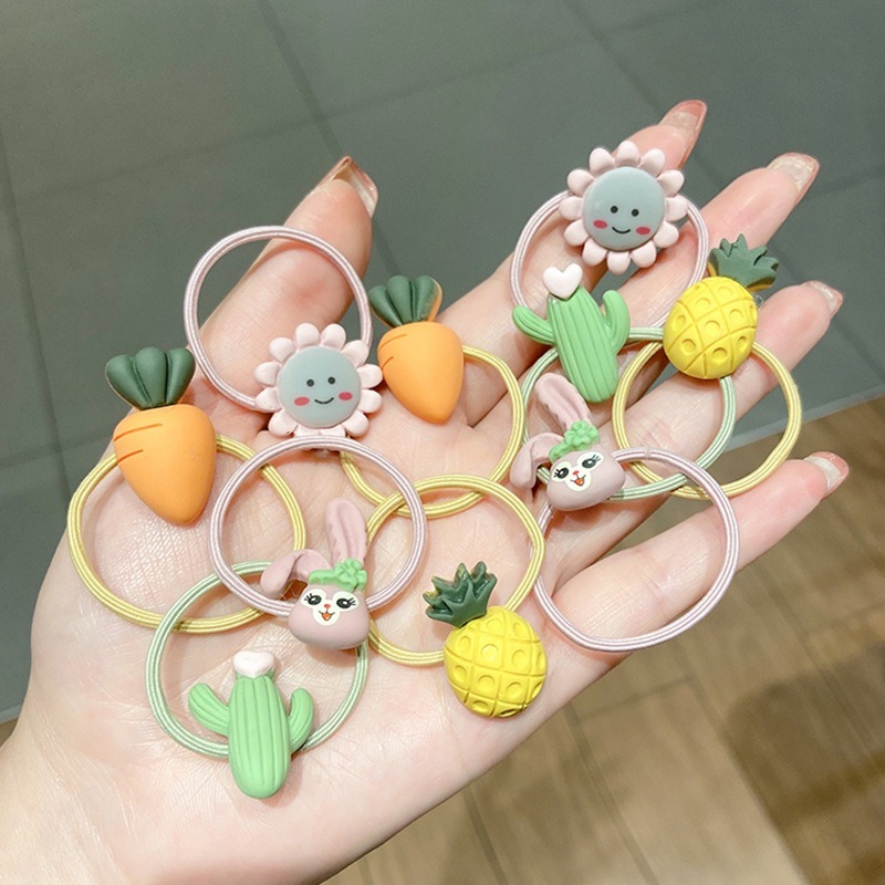 Magic789 Lovely Korean Kids Cartoon Rubber Band Hair Tie for Girl Ponytail Holder Scrunchie