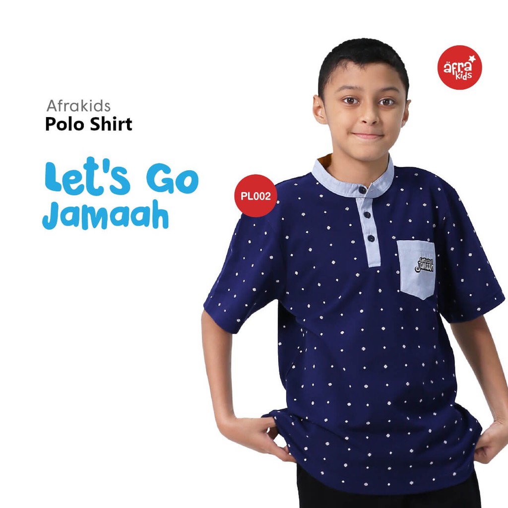 Polo Shirt Anak Afrakids AFRA - PL002 Let's Go Jama'ah