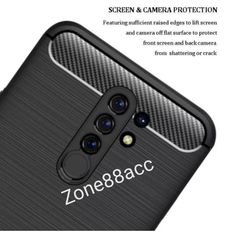 Redmi 9 Silicon Case Softcase iPAKY Carbon Casing Cover TPU