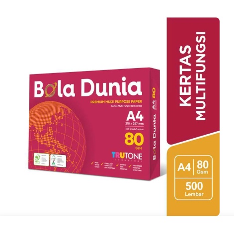 

KERTAS FOTOCOPY BOLA DUNIA 80GSM