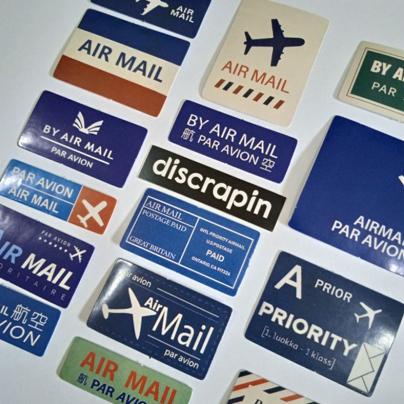 

(DSP) 15PCS STICKER AESTHETIC AIRMAIL SERIES/ STICKER JURNAL/DECO JURNAL/HIASAN JURNAL