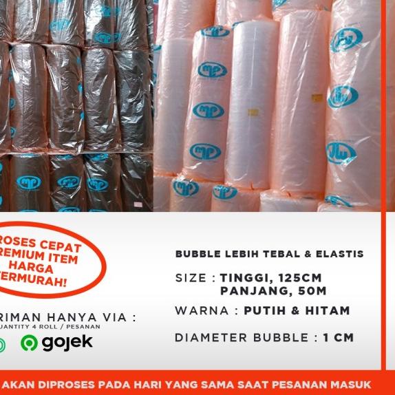 

➶ BUBBLE WRAP ROLL 50 METER HITAM PUTIH BUBLE WRAP MULIAPACK - MP ORG - Putih ✻