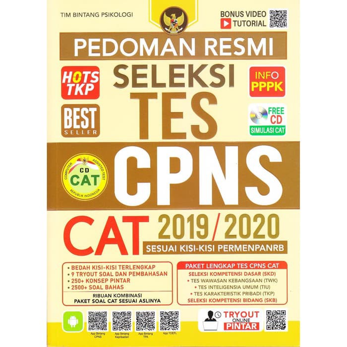 Bk Pedoman Resmi Seleksi Tes Cpns Cat 2019 2020 Shopee Indonesia