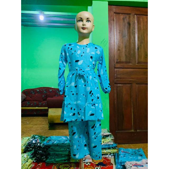 Setelan rayon anak lukis (bisa couple sama ibunya)