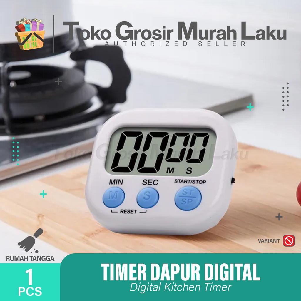 DIGITAL KITCHEN TIMER ALARM DAPUR MASAK CLOCK STOPWACH PENGINGAT JAM