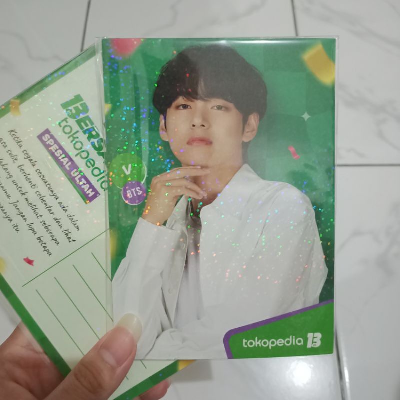 Postcard BTS Toko Hijau V Official Postcard BTS Lapak Hijau Official Post Card Bangtan Sonyeondan Of